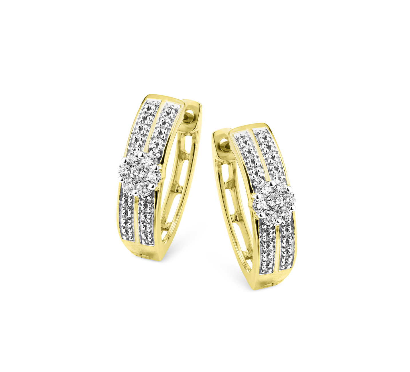 Hochwertige Creolen mit Brillanten und Diamanten
