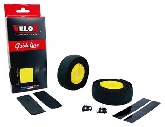 Ruban de guidon Velox maxi cork bicolor noir-jaune