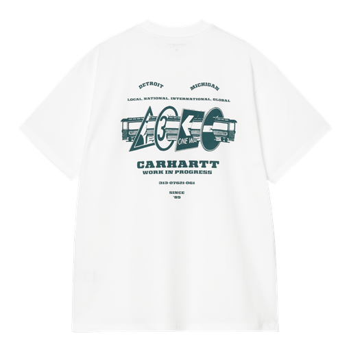 Carhartt WIP Runaway T-shirt, White/Malachite, XXL
