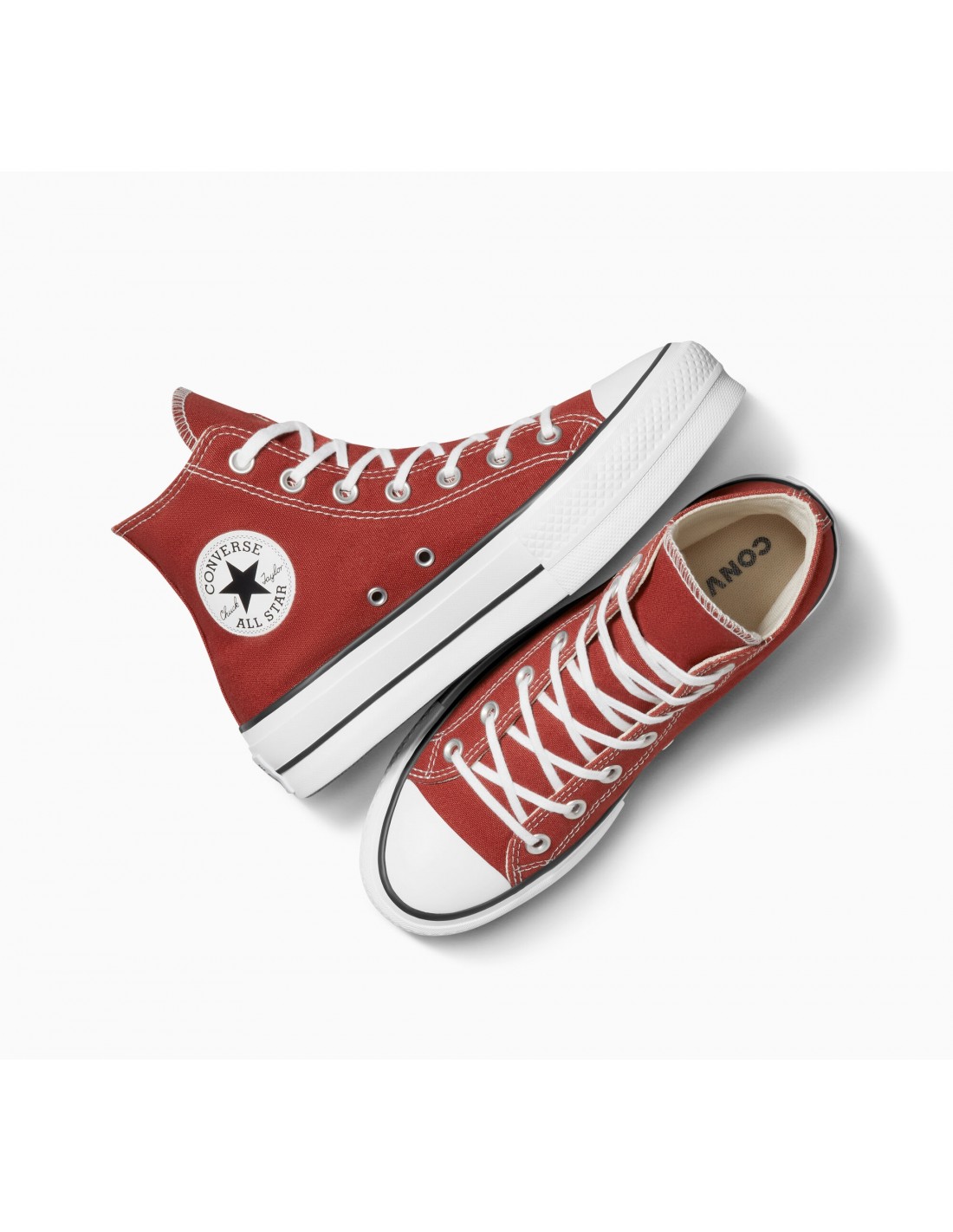 converse Sneakers compensée ctas lift hi ritual red