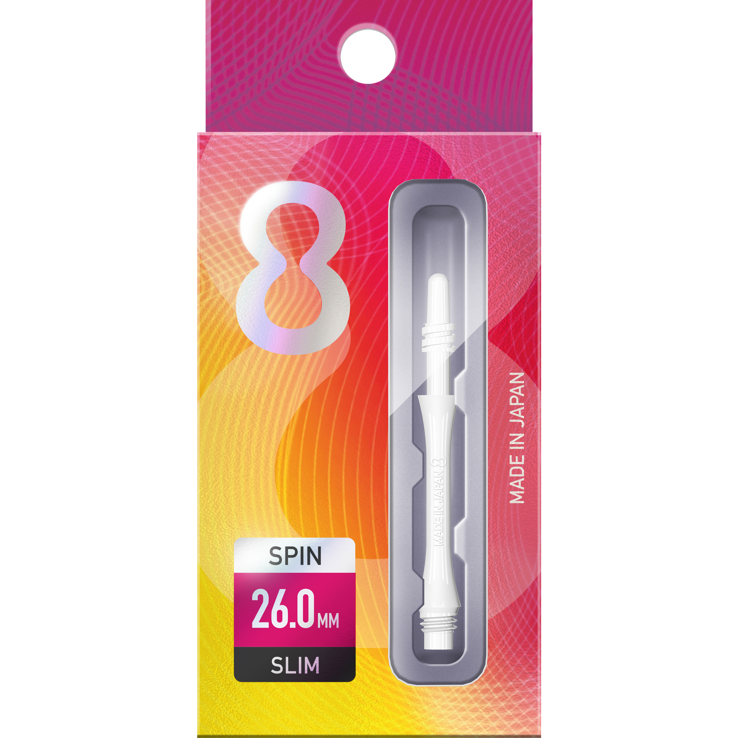 8 Flight - Slim Spin Shaft - Weiß