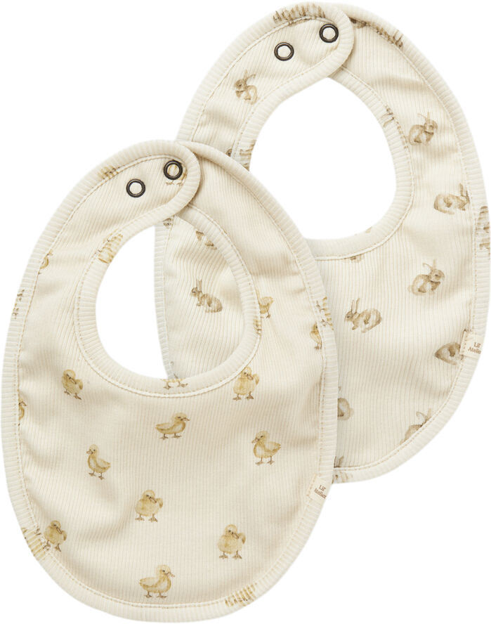 Lil' Atelier NBNLAVO EMO 2 PACK BIBS LIL Turtledove