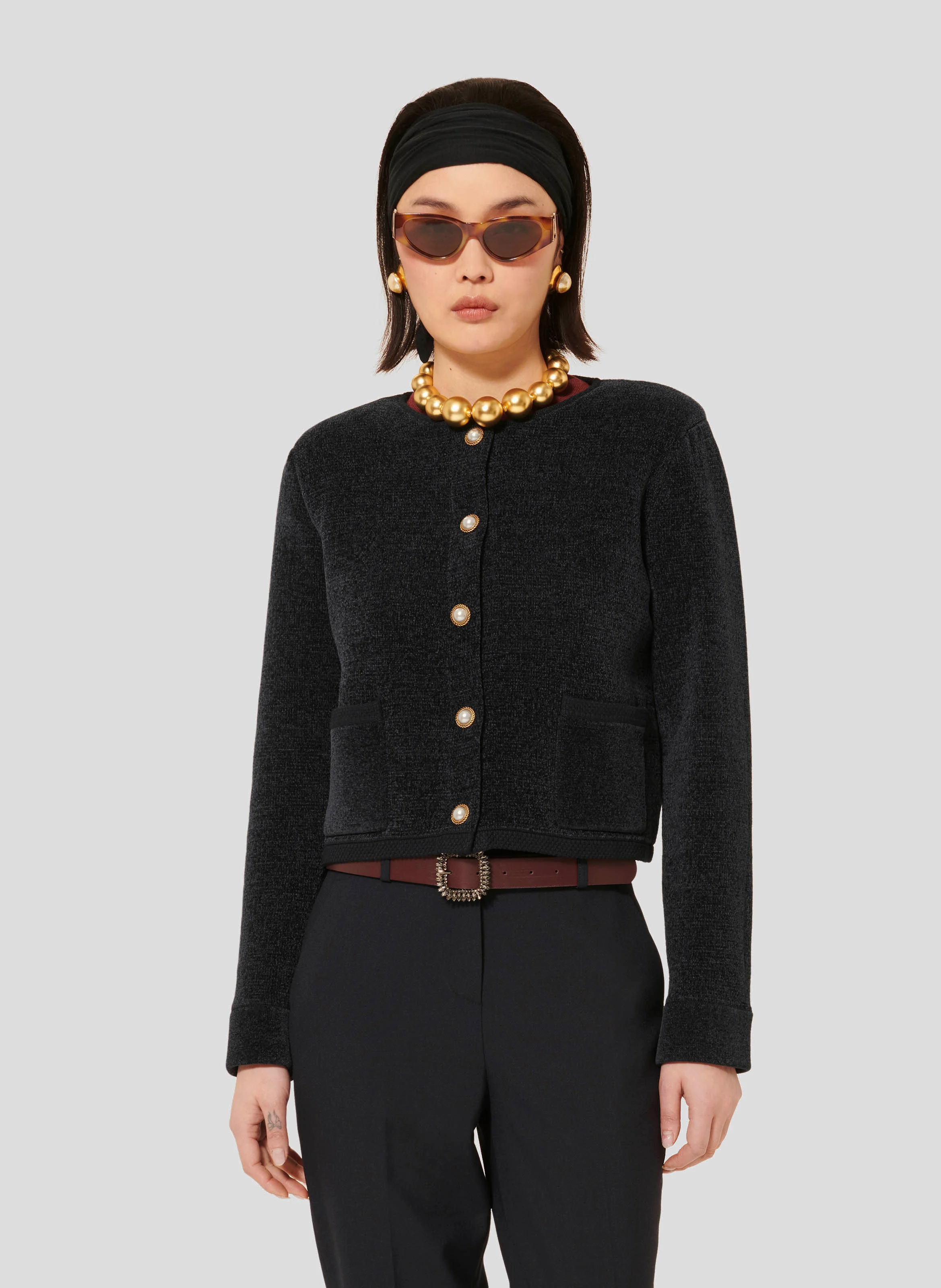 GUEST - Cardigan en maille recyclée | Bleu