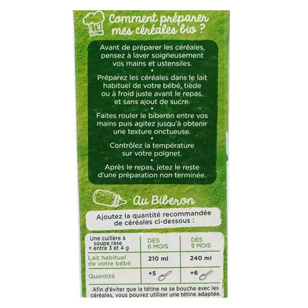 Modilac Mes Céréales Bio Cacao Dès 6 mois 250g