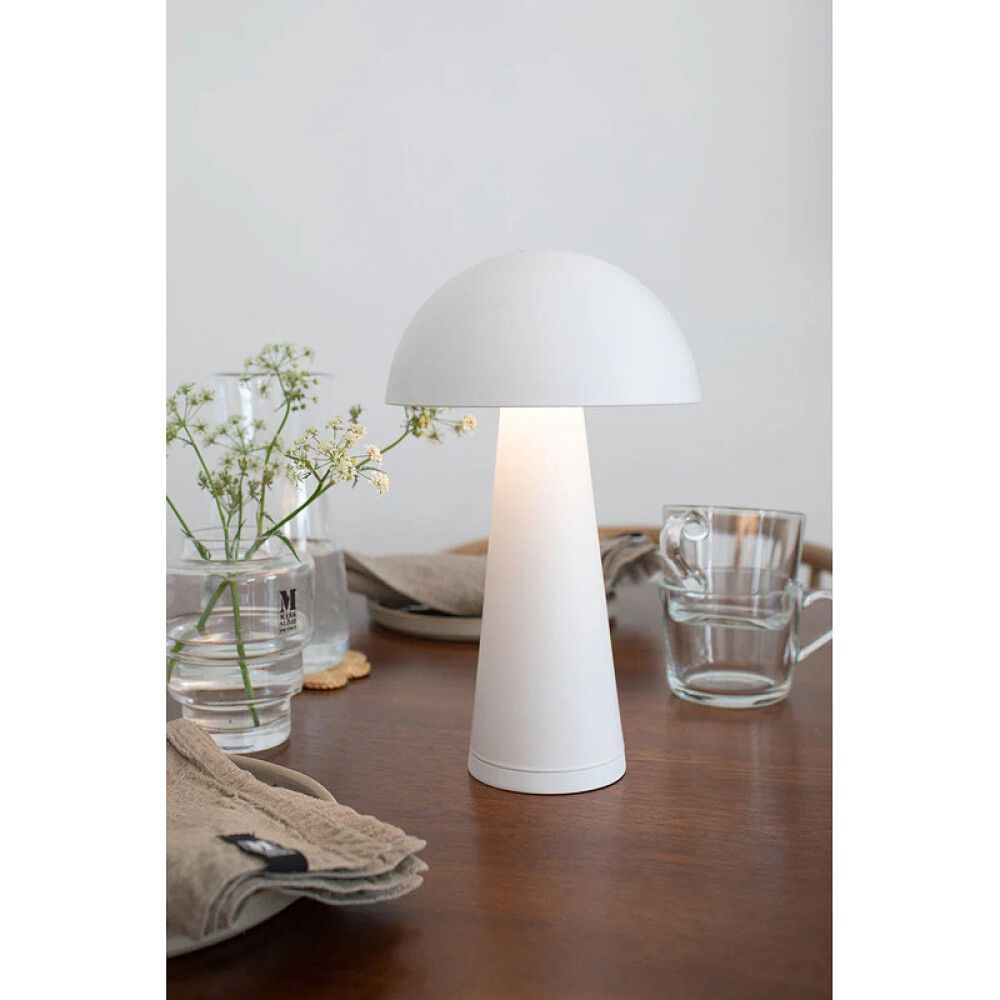 BORDLAMPE MARKSLÖJD FUNGI PORTABEL HVIT