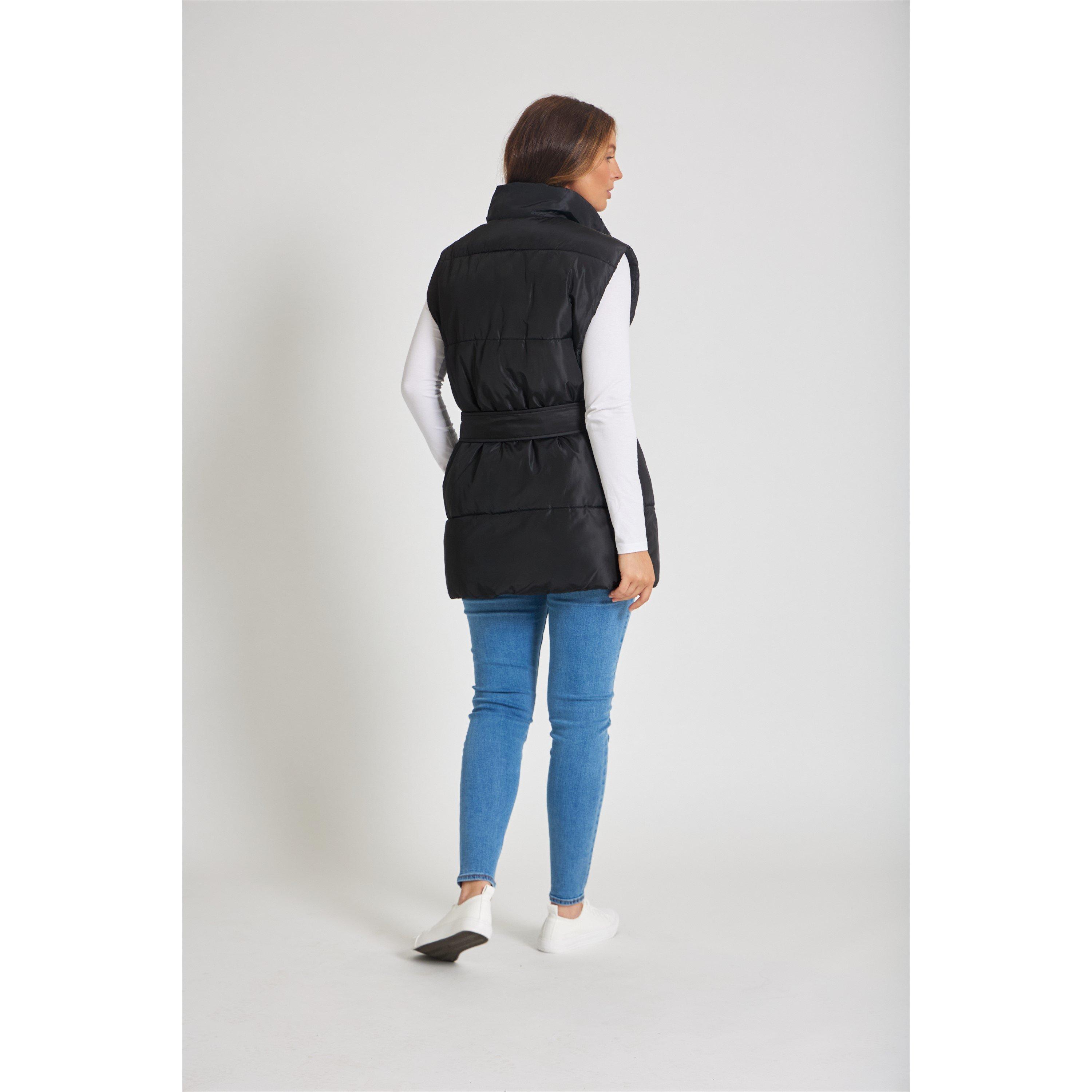 Be You Belted Belted Tie Padded Gilet