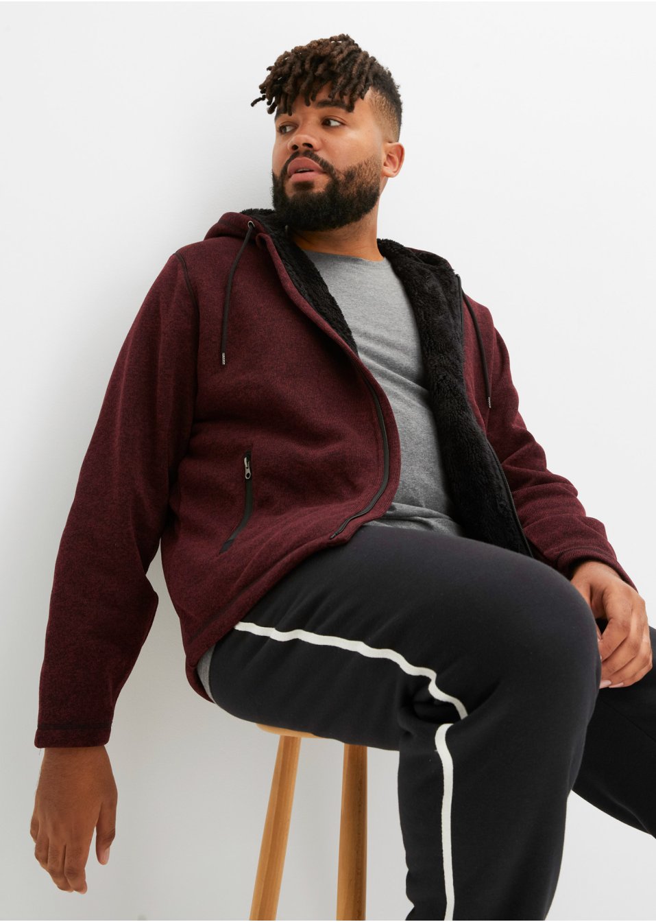 Gilet en maille polaire avec doublure peluche