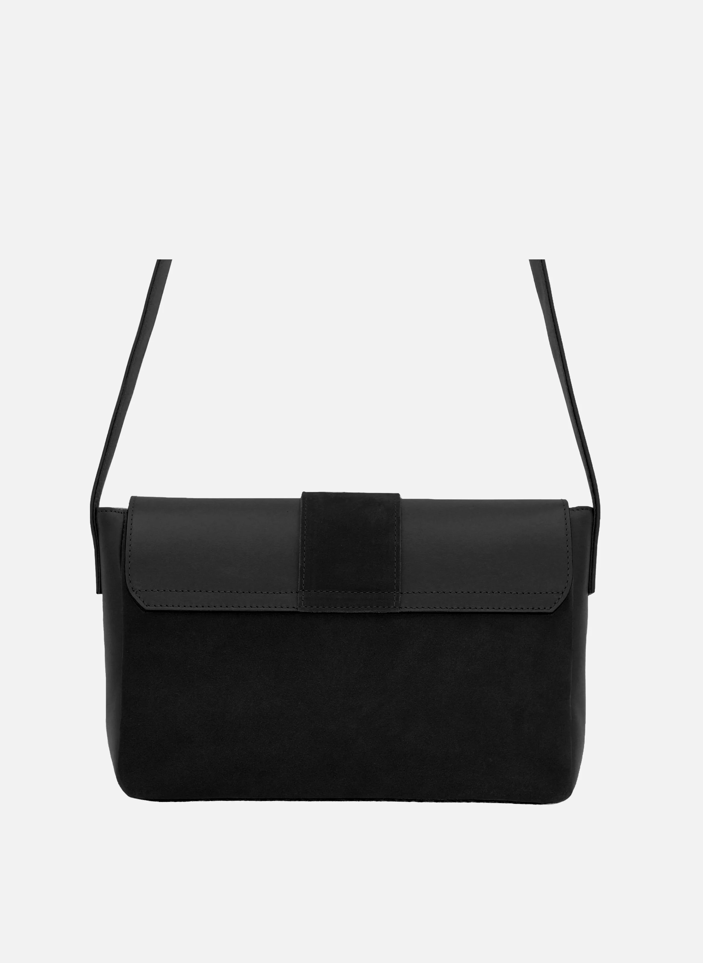 Sac bandoulière cuir | Noir