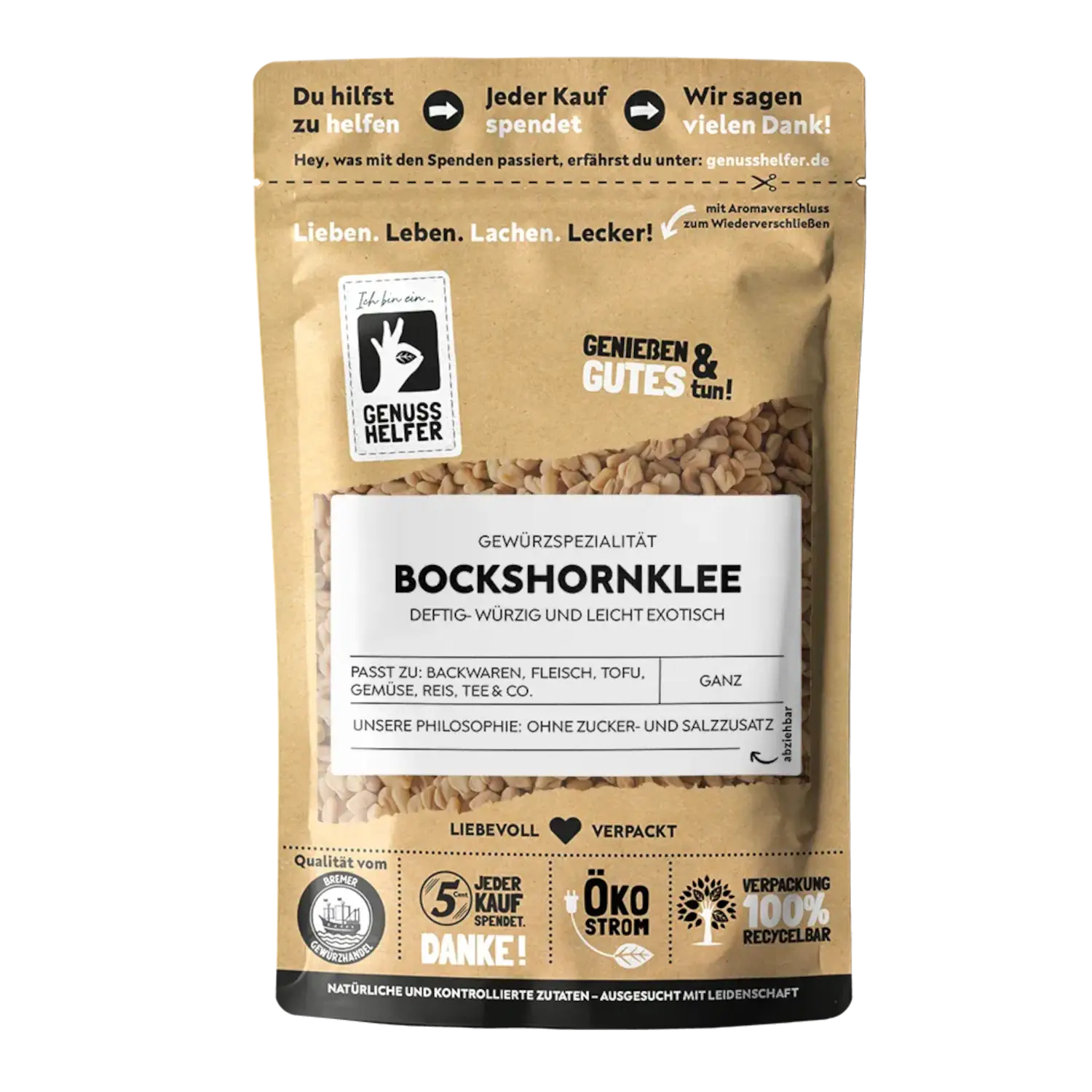 Bockshornklee, ganz