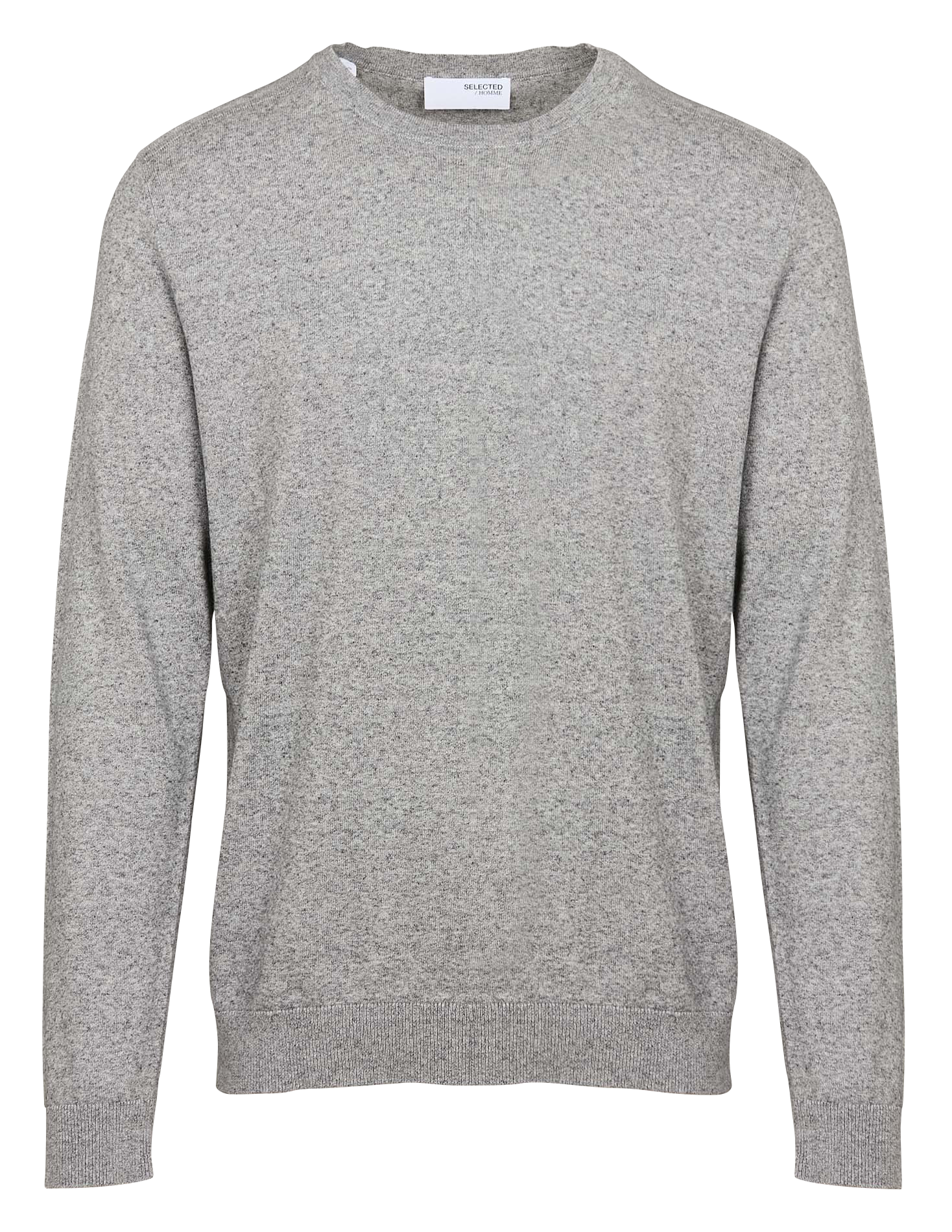 Pull col rond regular-fit en coton | Gris