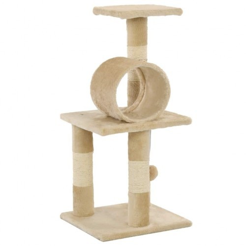Poste arranhador bege para gatos