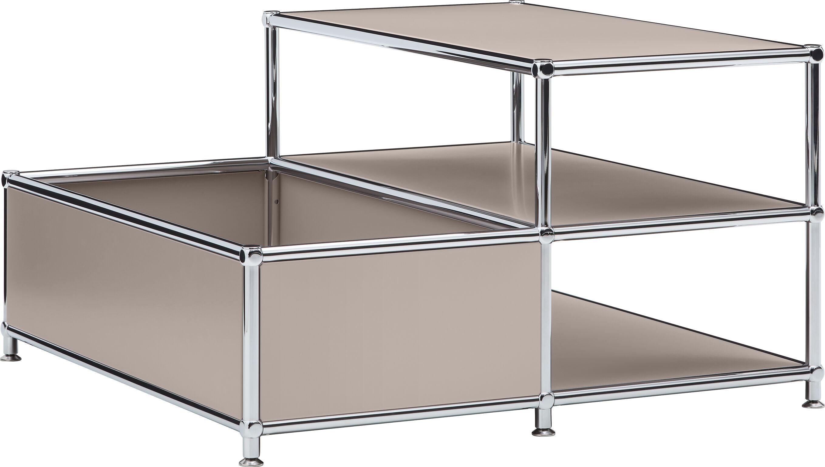 FLEXCUBE Salontisch - Taupe / B: 77.5 cm x T: 77.5 cm x H: 43.5 cm