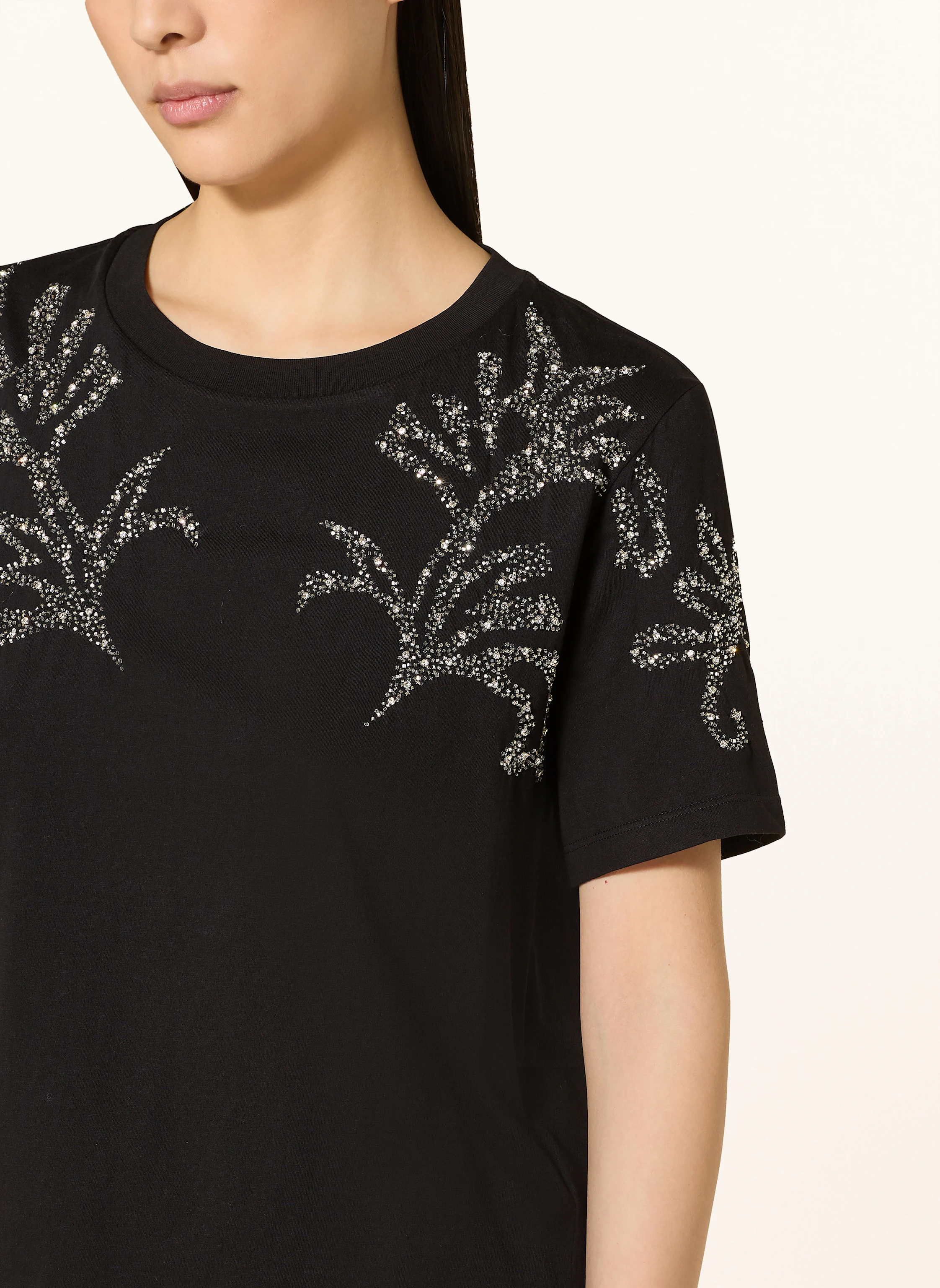 SANDRO T-Shirt mit Schmucksteinen