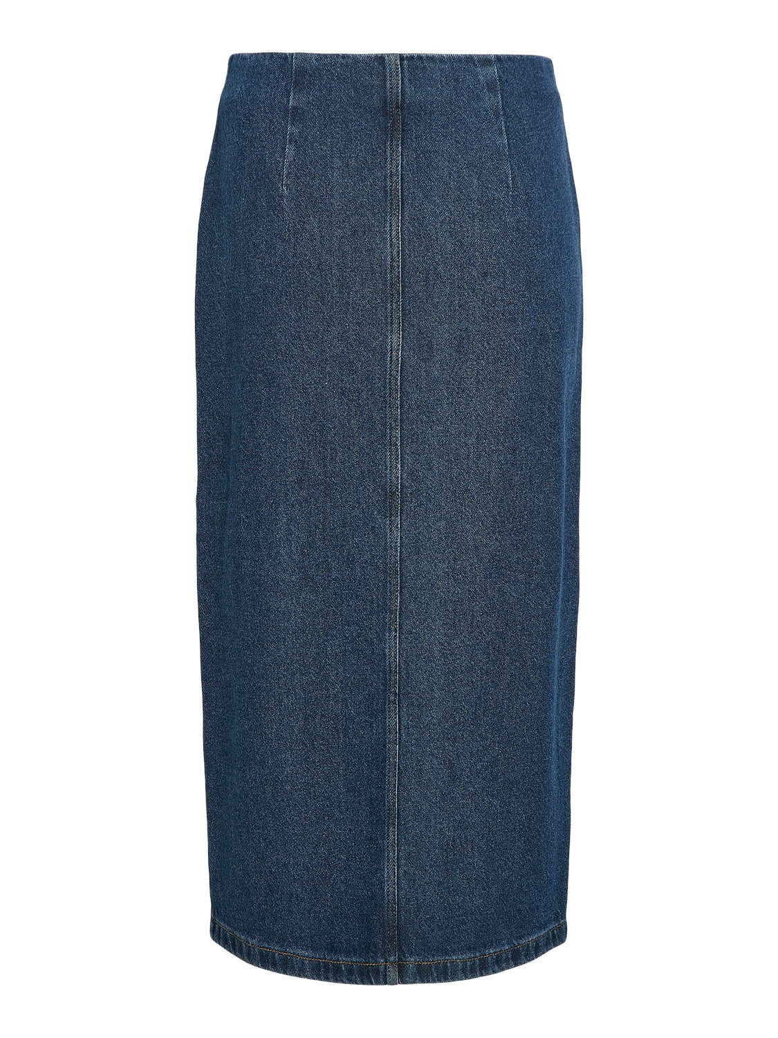 Vila  Visym HW midi denimnederdel - Medium Blue Denim