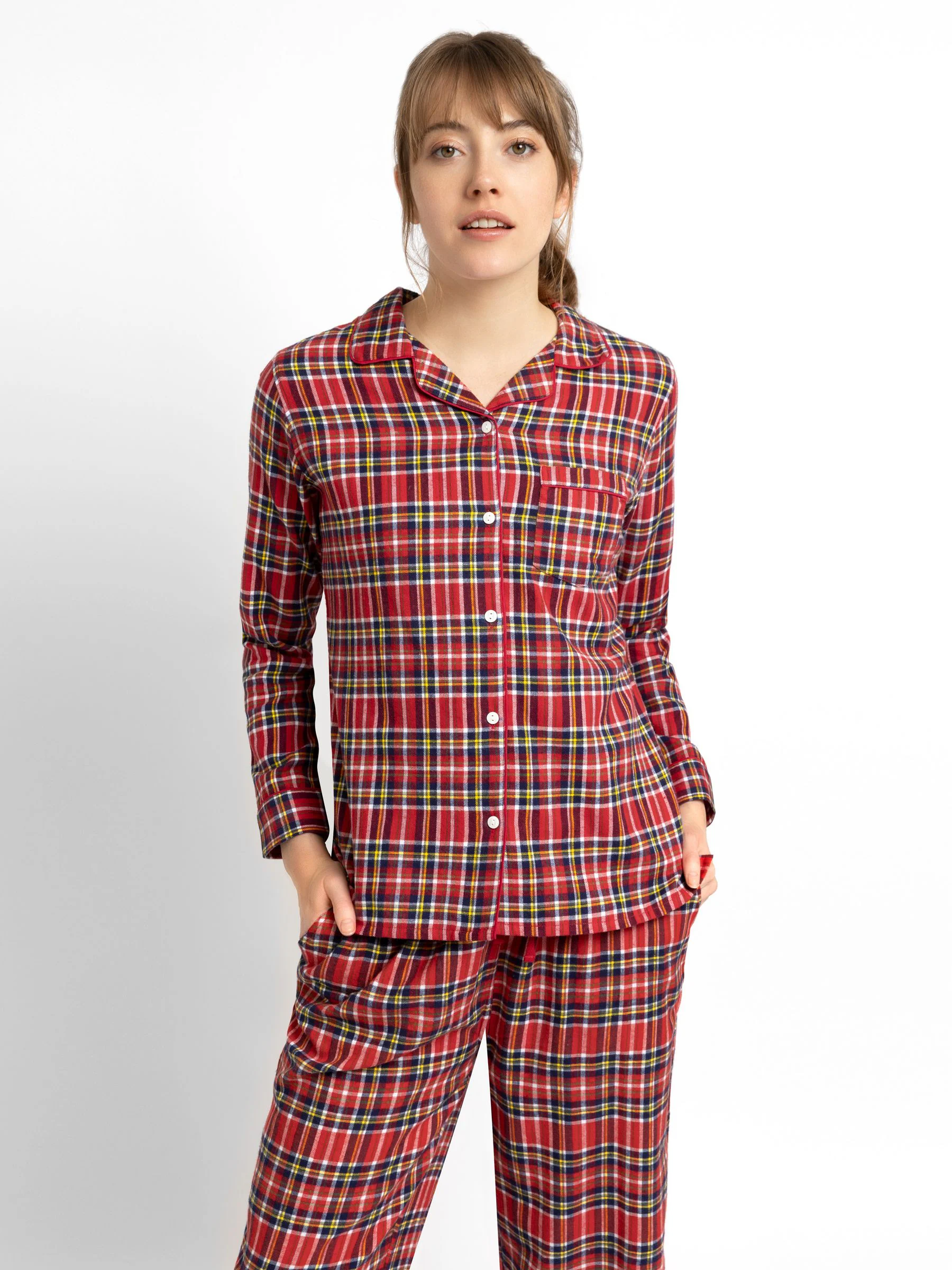JoJo Maman Bébé - Geruite pyjamaset voor dames