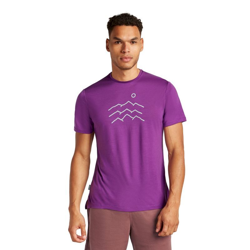 Merino Blend 125 Cool-Lite Sphere SS Tee Across the Peaks - T-shirt en laine mérinos homme