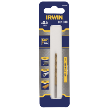 Irwin titanium metaalboor Ø3.5 mm