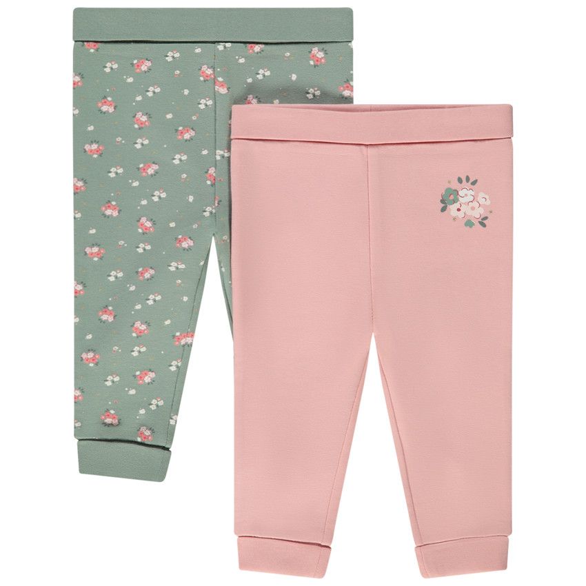Lot de 2 caleçons en molleton pour bébé fille - Multicolore