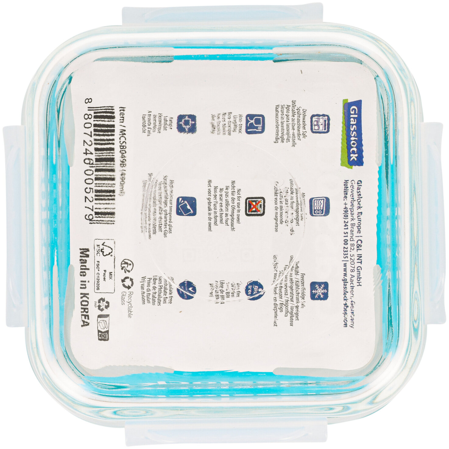 Glasslock Frischhaltedose 490ml