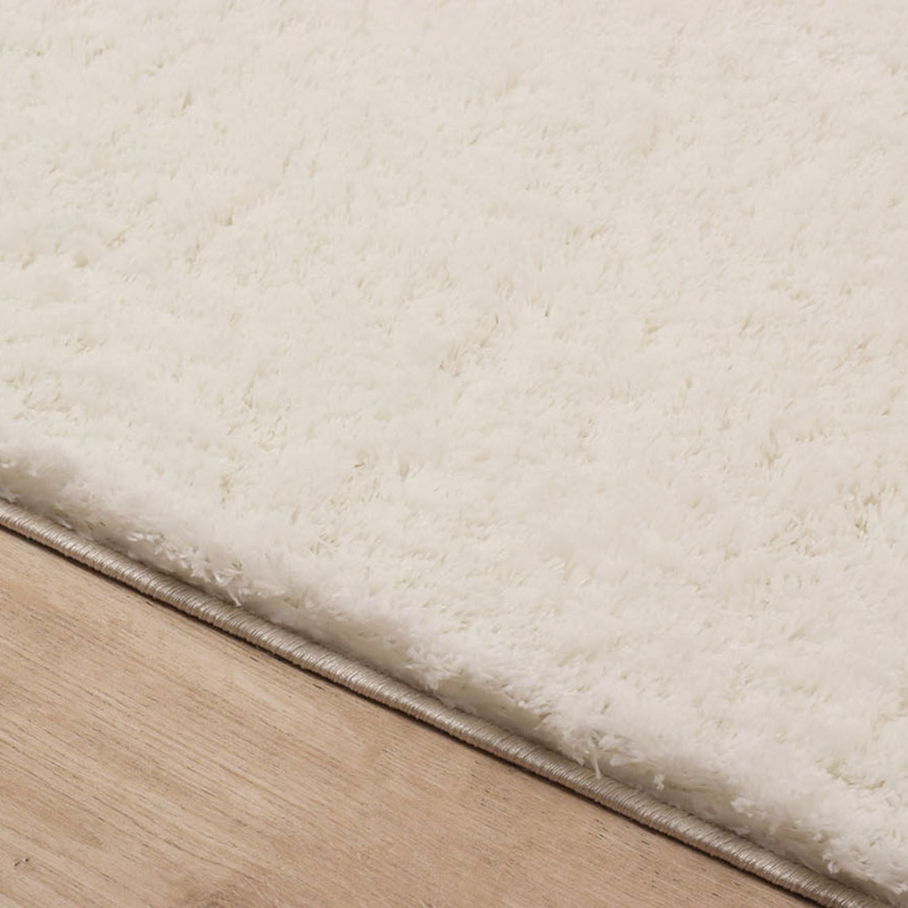 Nazar Rugs Tapis shaggy doux Oslo 902 blanc - 160x230 cm