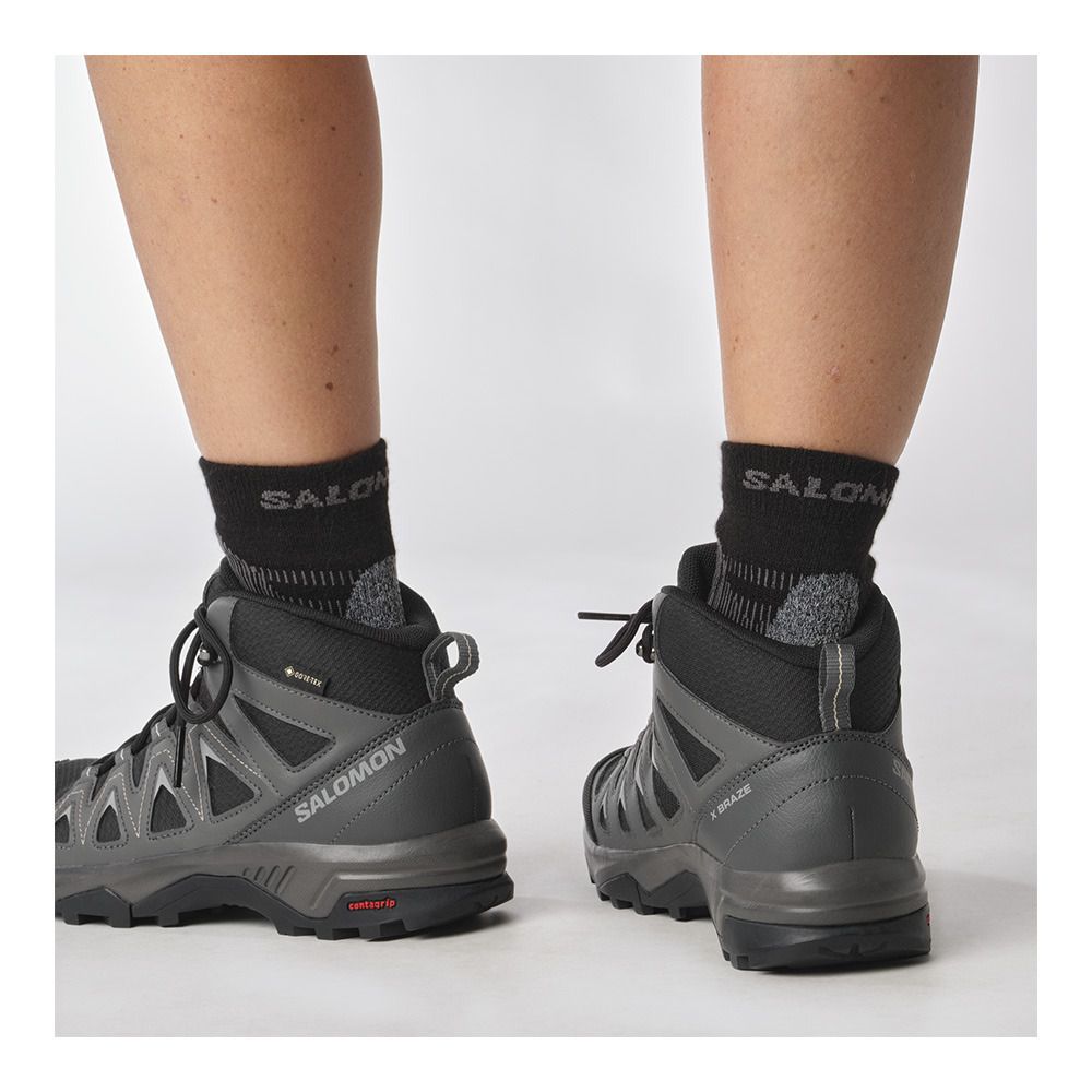 Salomon X BRAZE GTX - Chaussures randonné Femme black/magnet/hazelnut