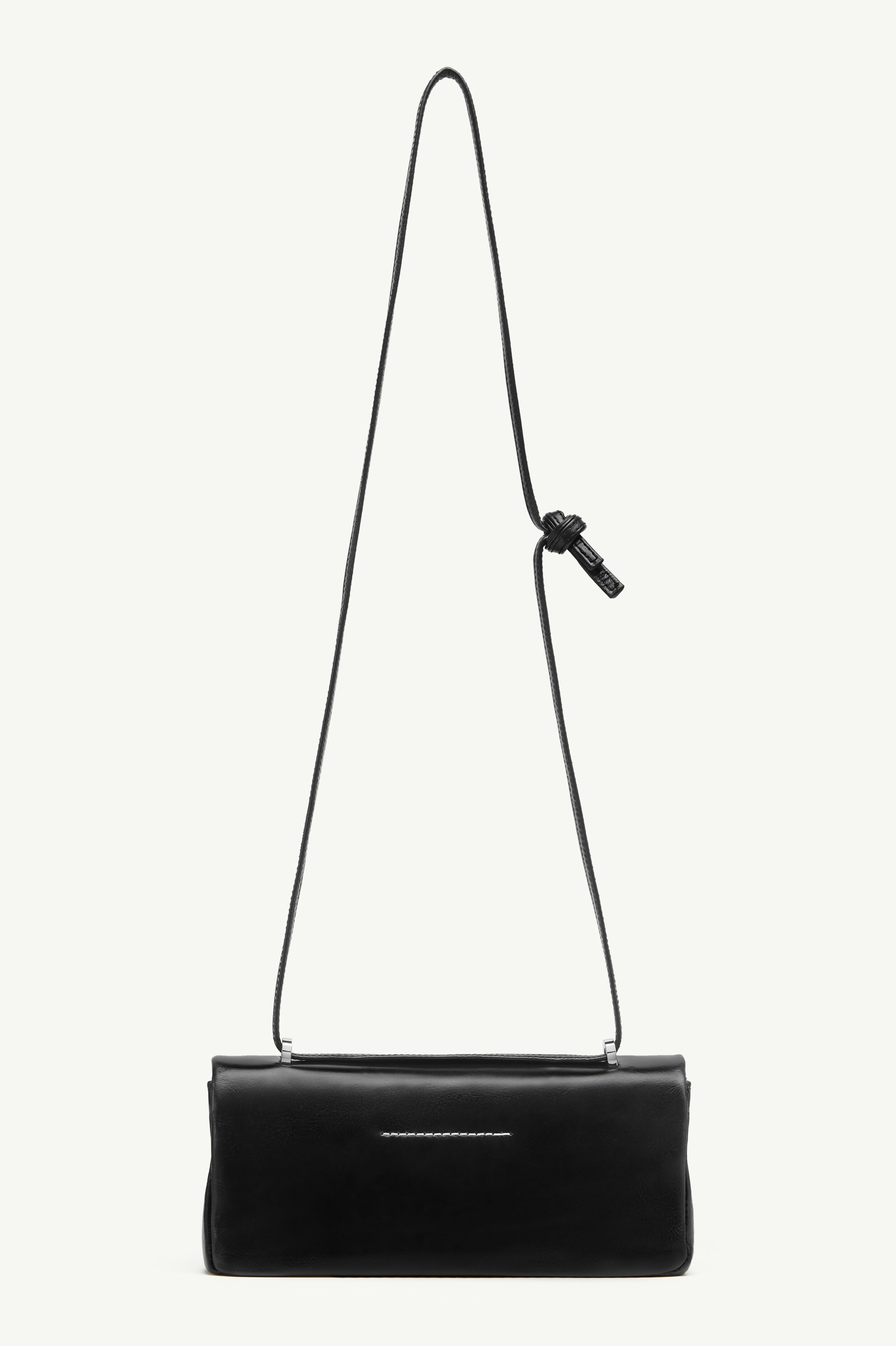 Sac porté épaule Numeric en cuir avec poignée réglable | MM6 Noir