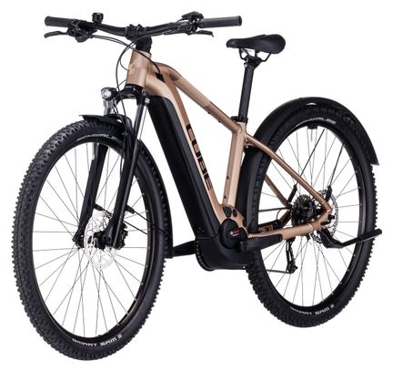 VTT Électrique Semi-Rigide Cube Reaction Hybrid Performance 500 Allroad Shimano Alivio 9V 500 Wh 27.5'' Marron Metallic