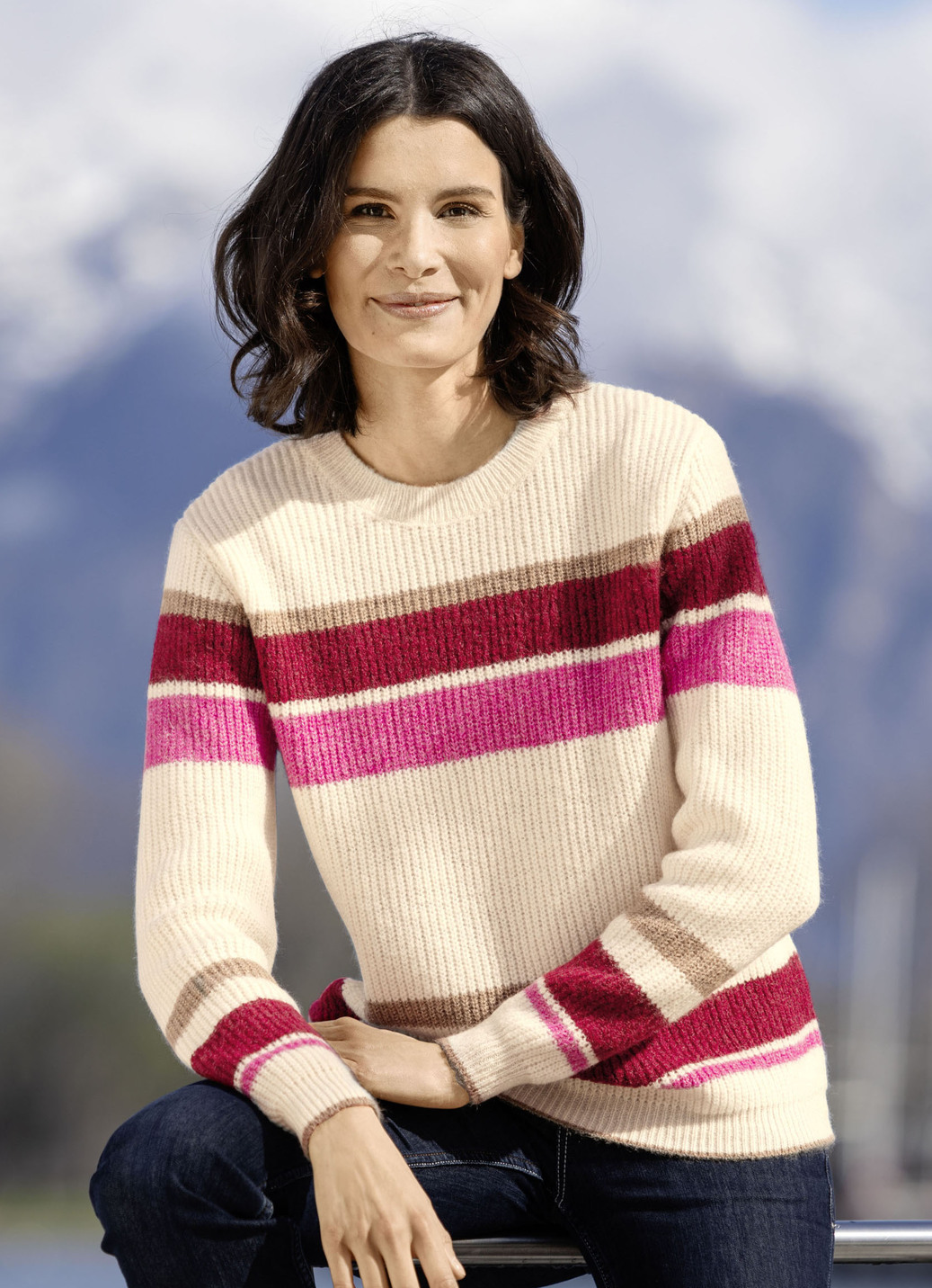 Pullover aus sehr flauschigem Garn