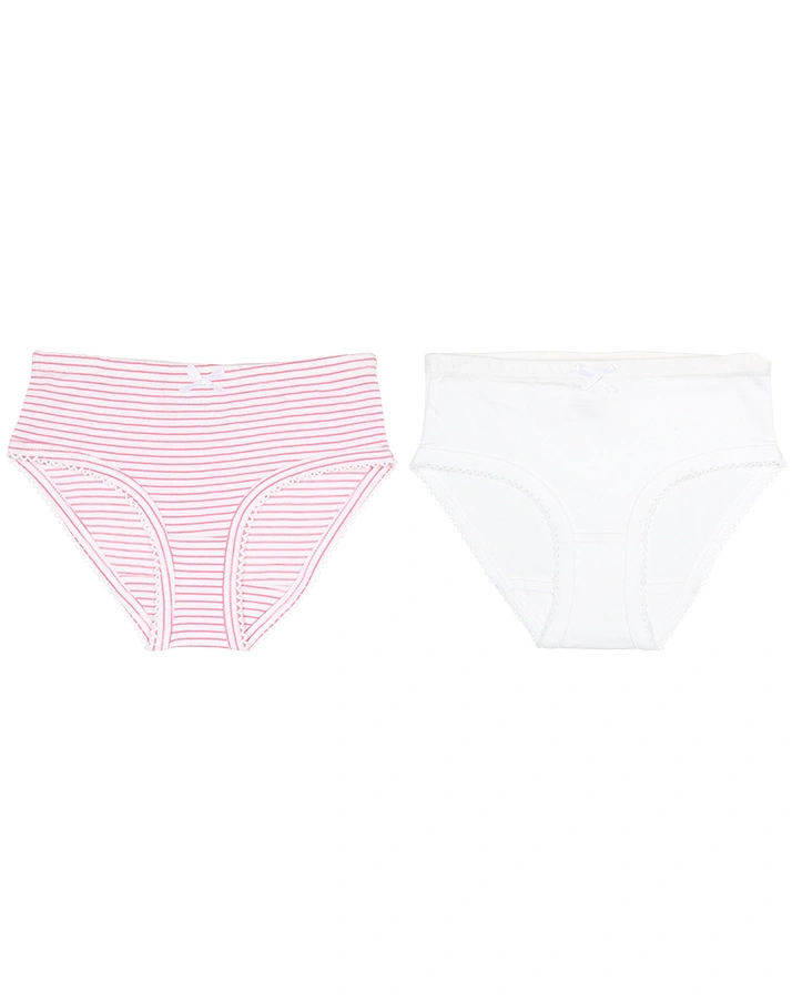 Slip GIRLY 3er-Pack in weiß/pink