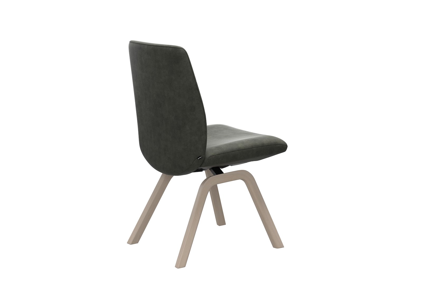 Chilli spisestol Tekstil Magnolia 90 Green med hvitlasert understell