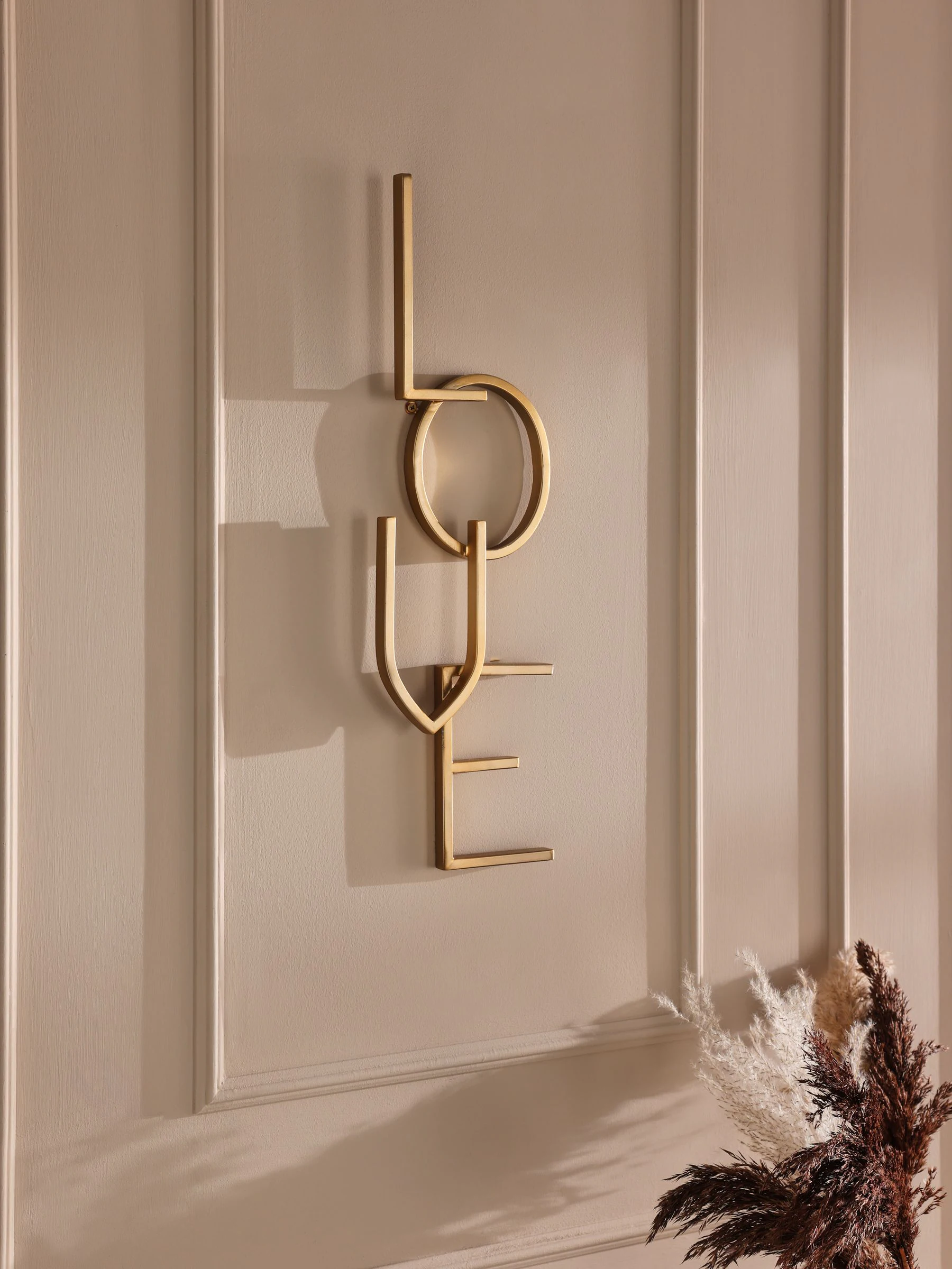 LOVE Word Metal Wall Plaque