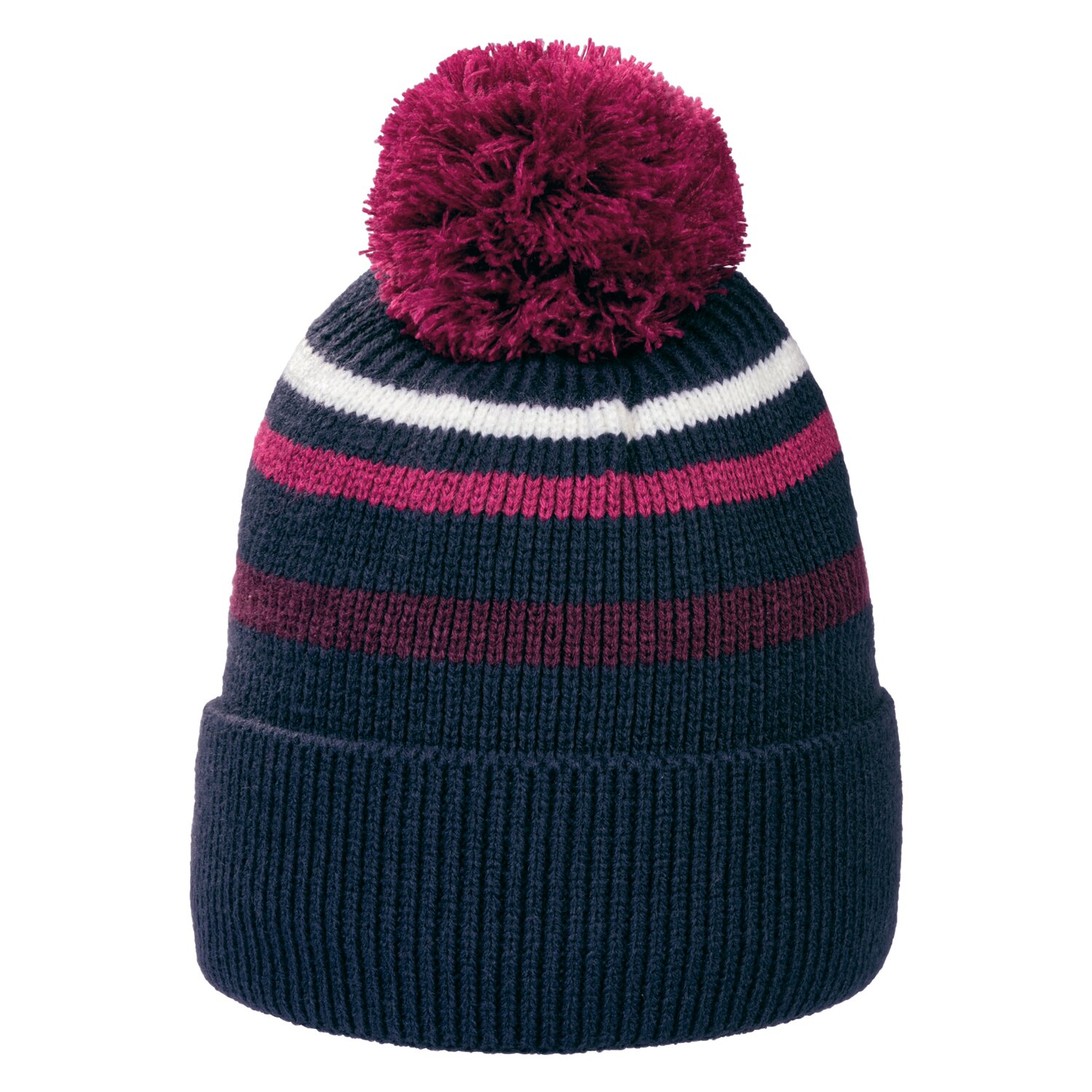 black forest Strickmütze mit Bommel  - navy/cherry - Einheitsgröße