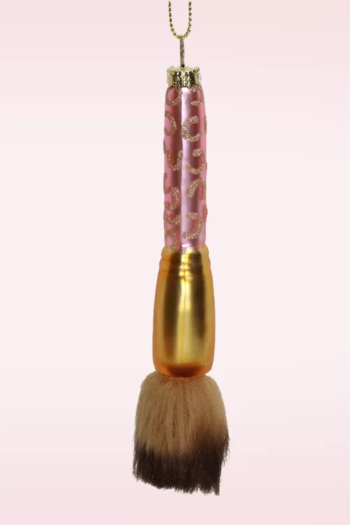 HD Collection Make-Up Brush kerst ornament in roze