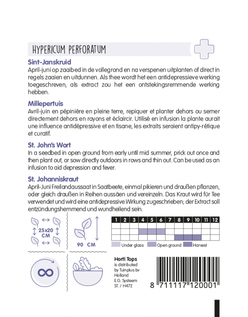 Hortitops Sint-Janskruid - Iperico - Kruidenzaden - 300 g