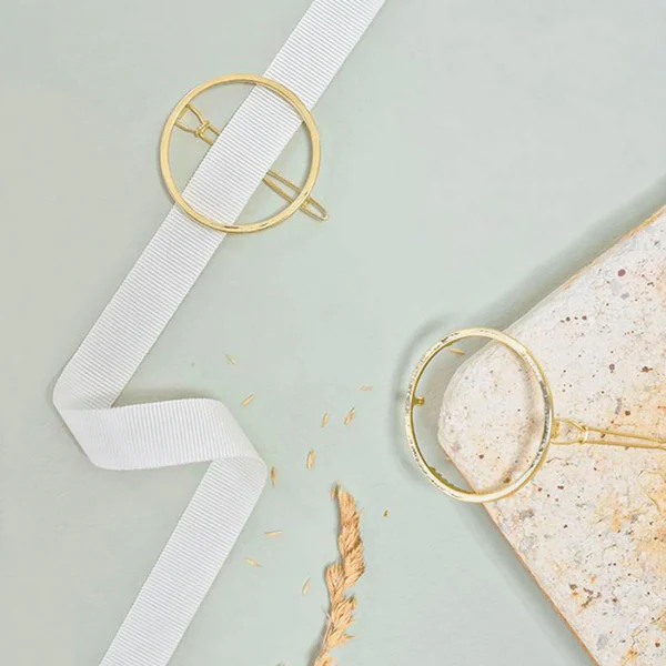 Bachca Barrette ronde dorée