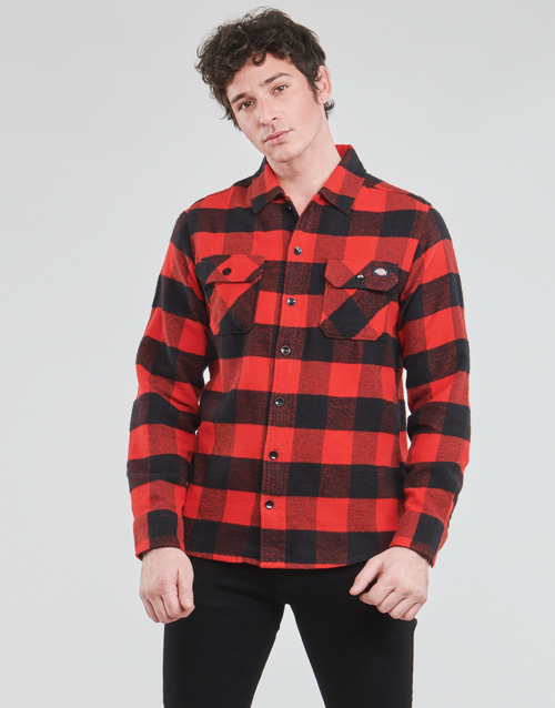 Dickies - NEW SACRAMENTO SHIRT RED Rojo / Negro