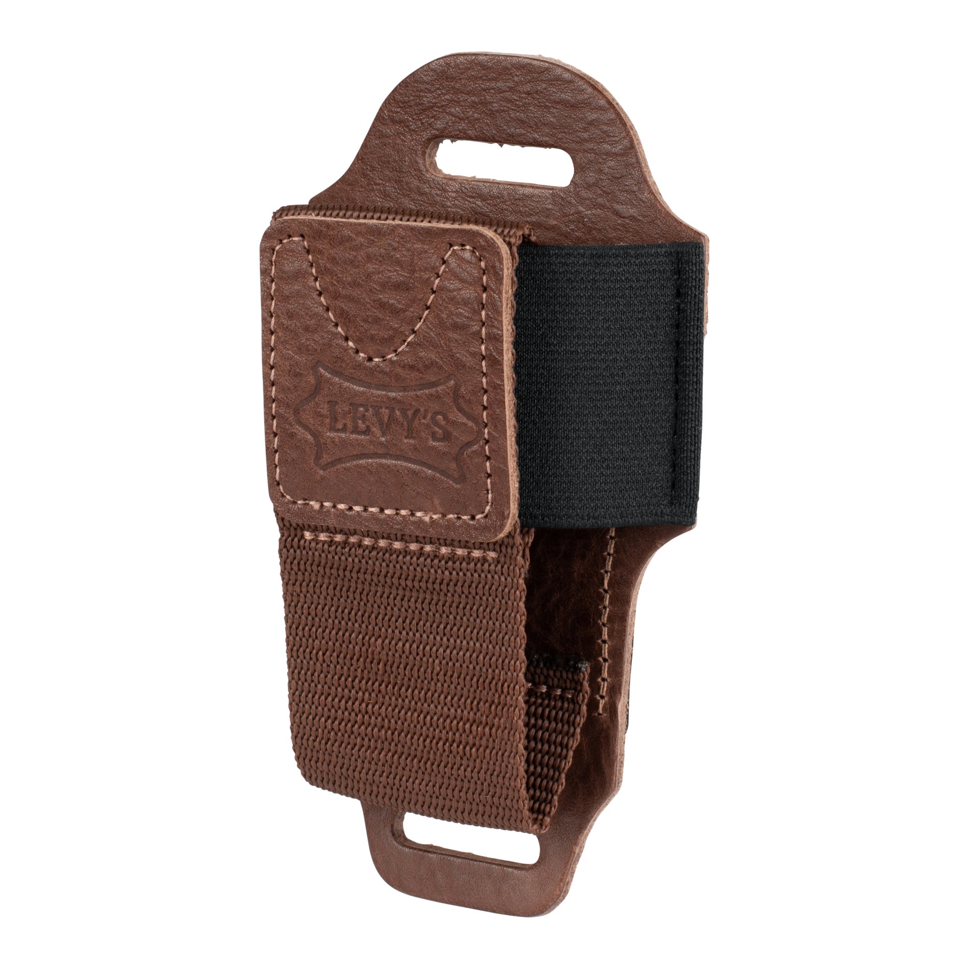 Levys Leathers MM14-BRN lederen houder voor draadloze zender - bruin