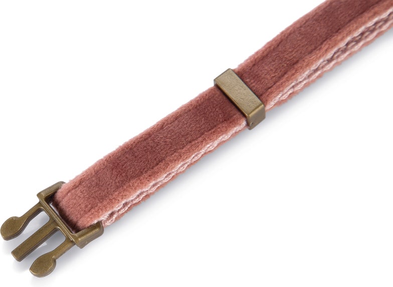 Designed by Lotte hondenhalsband Velura roze 20-30 x 1 cm
