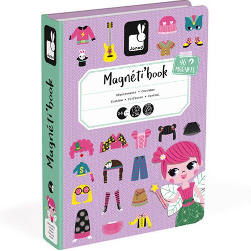 Janod magneetboek verkleedfeest meisjes - 46st