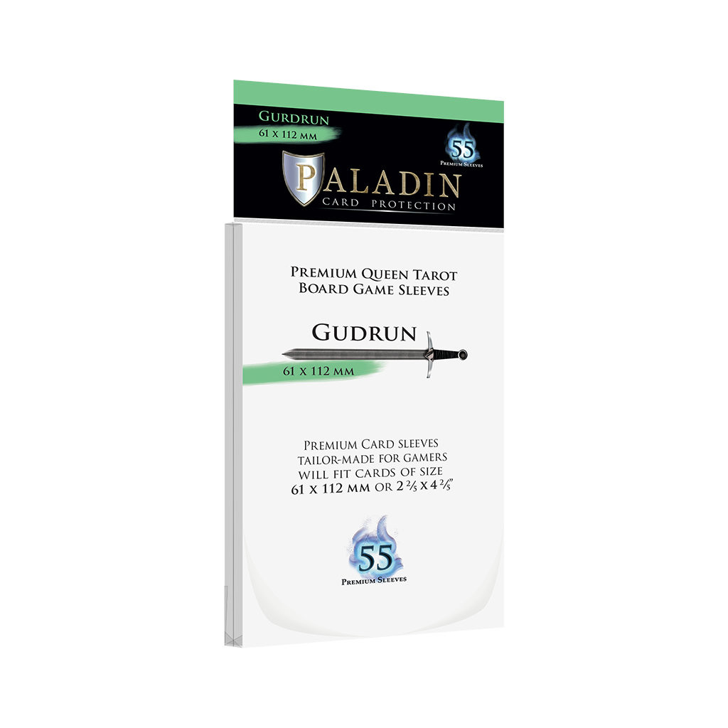 55 Protège Cartes Paladin - Gudrun - Premium Queen Tarot 61 x 112 mm