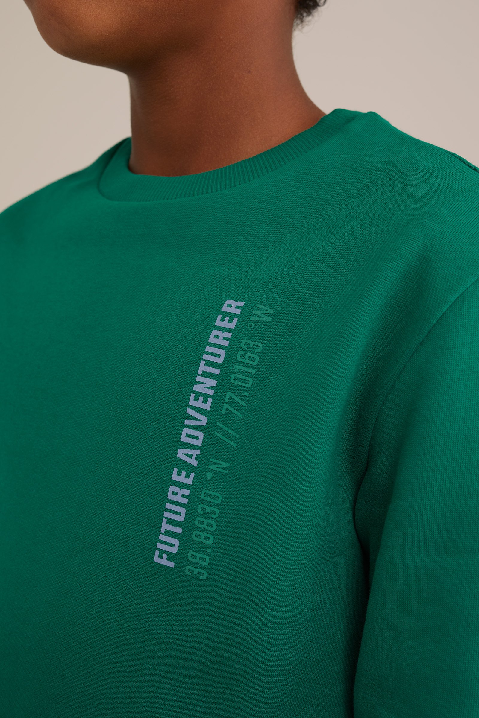 Jongens sweater met opdruk Blue Ridge Groen