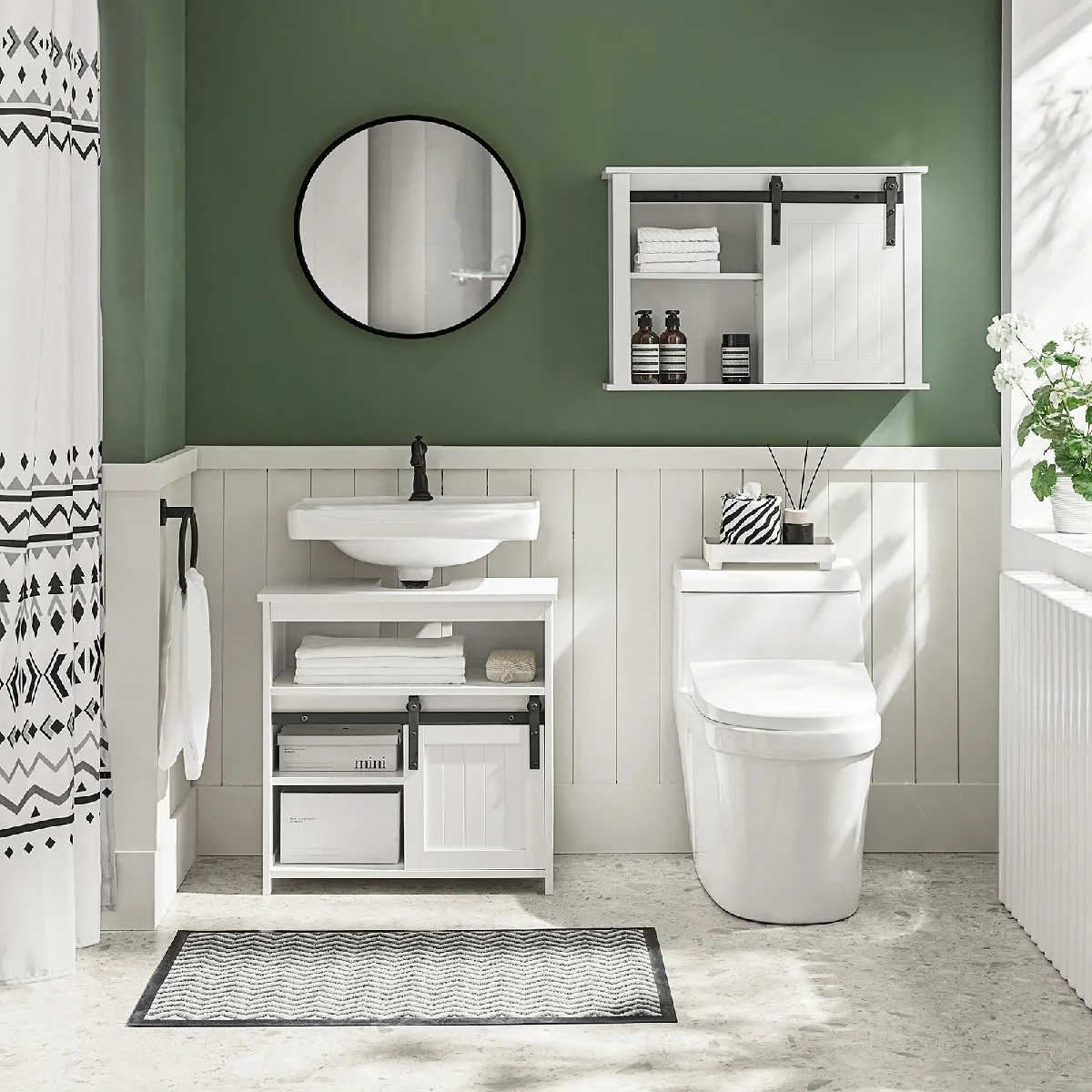 SoBuy BZR61-W Meuble sous Lavabo
