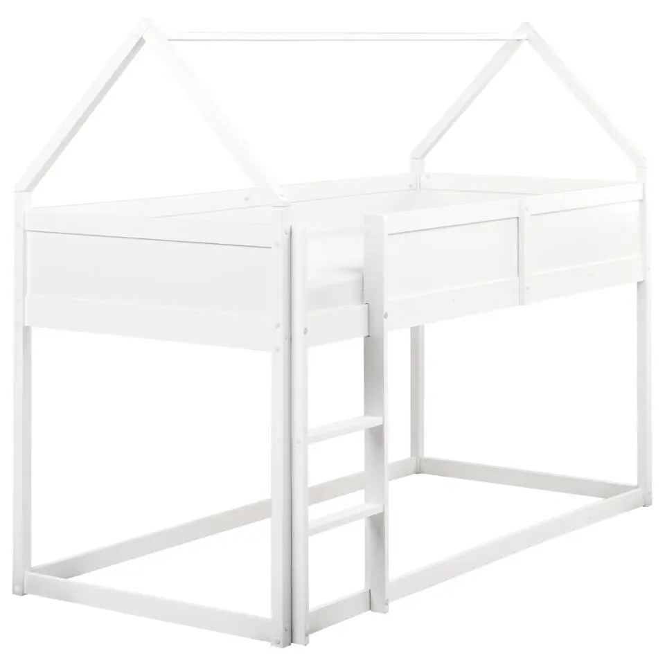 DIENNE - Kinderbed - Wit - 90 x 200 cm - Dennenhout