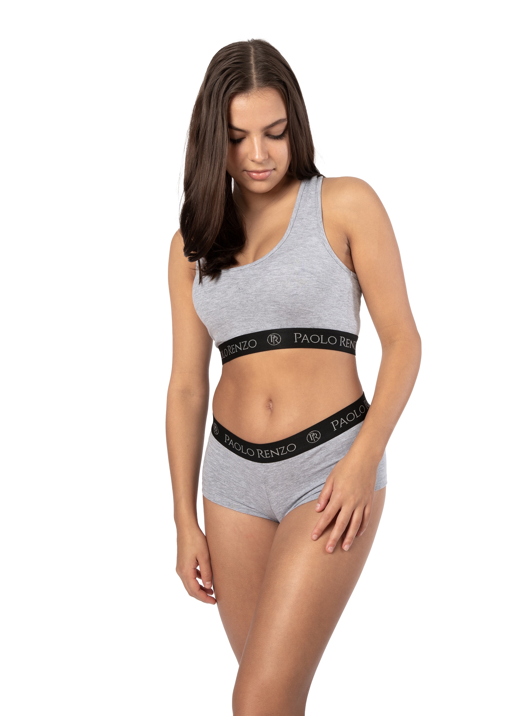 Paolo Renzo® Damen Baumwoll Panty SPORT LINE 3 Paar - Größe M - Schwarz