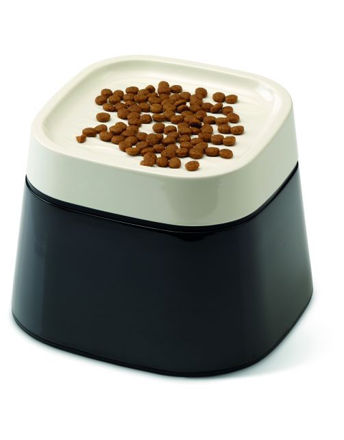 Savic Ergo Cube Food - Kattenvoerbak - 21x22x17.5 cm Zwart Wit