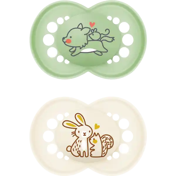 Schnuller Original Silikon, 16+ Mon., Wolf / Hase