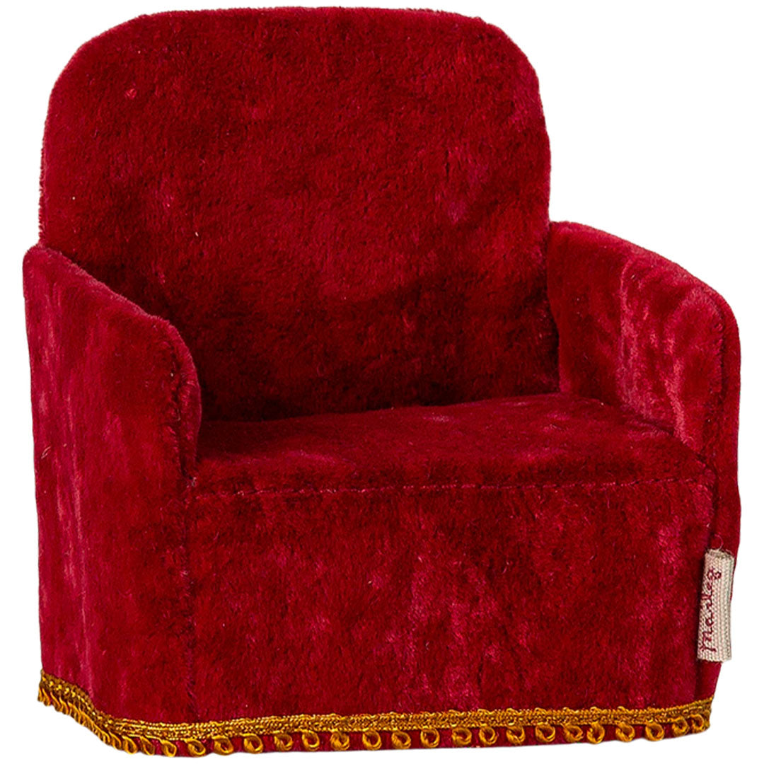 maileg poppenhuisstoel red - 7,5 cm