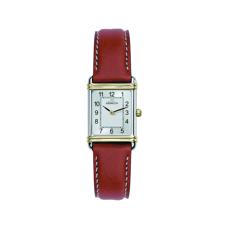 Montre Herbelin femme acier cuir marron