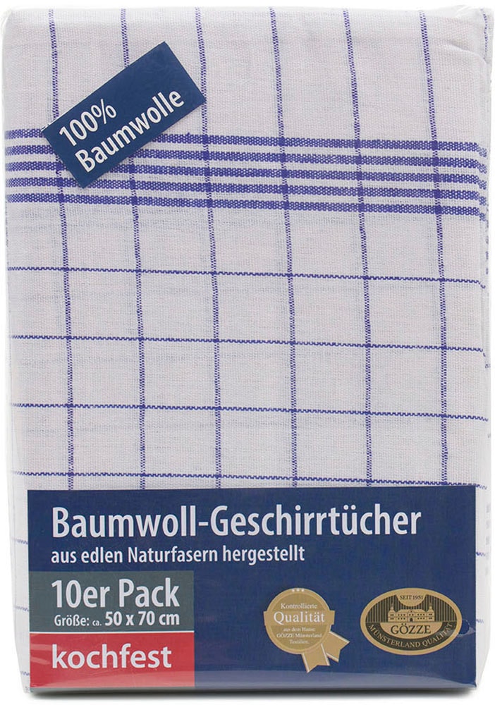 Gözze Geschirrtuch »Geschirrtücher, Des. 60041 Karo« aus 100% Baumwolle
