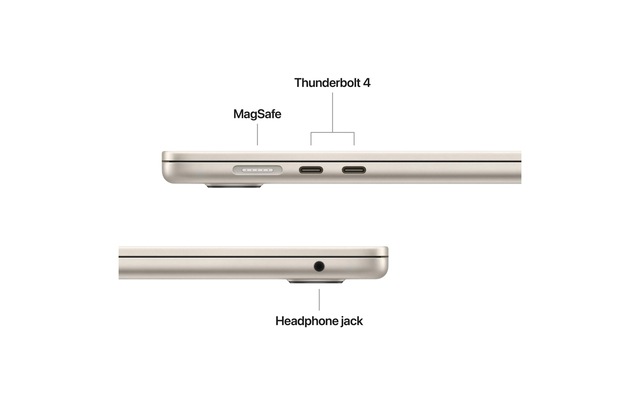 Apple Notebook »Air 15 2025 M4 10C GPU / 24 GB / 512 GB Starlight«